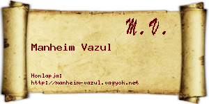 Manheim Vazul névjegykártya